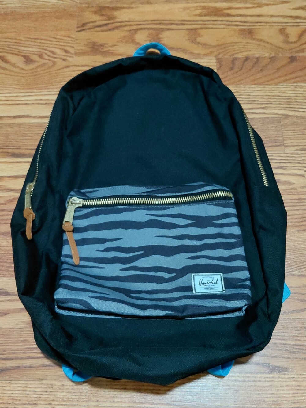 Herschel Suppy Co Bag Backpack Blue Black Zebra Animal Print Book Bag Backpack